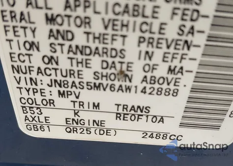 2010 Nissan Rogue S from USA, damaged, VIN JN8AS5MV6AW142888